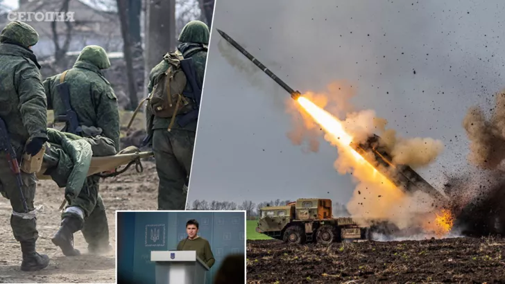 Россия с трудом продвигается вперед и несет ужасные потери. Отсюда отчаянный ракетный террор по всей Украине. Фото: коллаж "Сегодня"