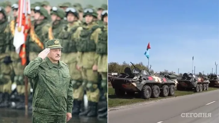 В Беларуси зафиксировали перемещение военной техники. Фото: коллаж "Сегодня"