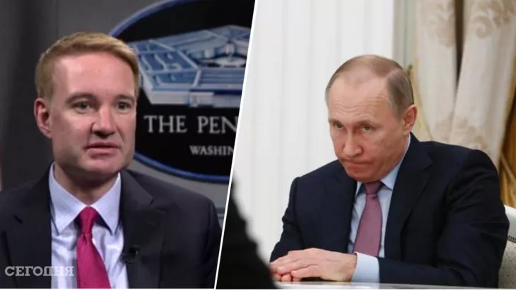 Майкл Карпентер (слева) считает, что Владимиру Путину (справа) будет сложно придумать для своих сторонников хоть какую-то победу