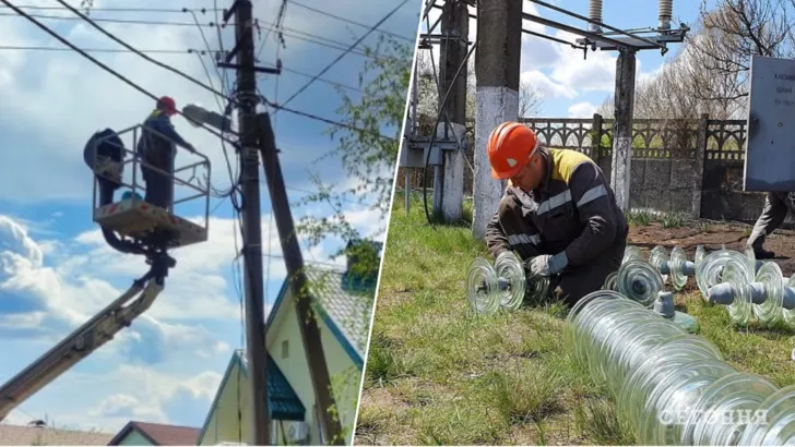 Электромонтеры продолжают снабжать украинцев светом