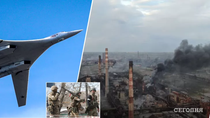 Окупанти знову штурмують "Азовсталь" літаками, зокрема бомбардувальники. Фото: колаж "Сьогодні"