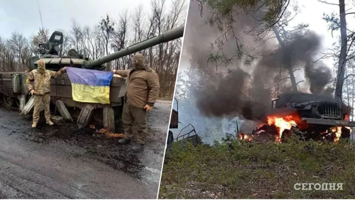 ЗСУ знищують техніку окупантів в Україні. Фото: колаж "Сьогодні"
