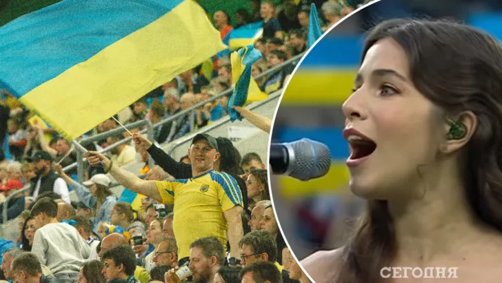 Христина Соловий исполнила гимн Украины на матче сборной
