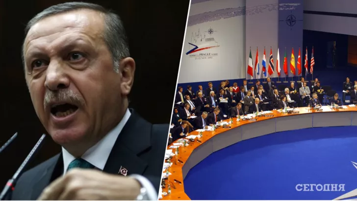 Реджеп Тайип Эрдоган заявил, что Турция не поддерживает заявки Швеции и Финляндии в НАТО. Фото: коллаж "Сегодня"