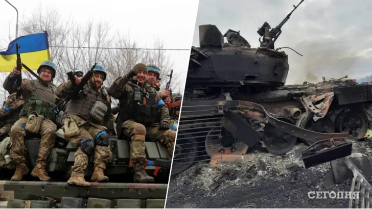 Украинские защитники уничтожают технику РФ. Фото: коллаж "Сегодня"