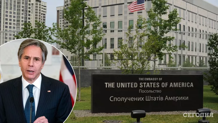 Блінкен заявив, що уже незабаром посольство США в Україні працюватиме/Фото: колаж: "Сьогодні"