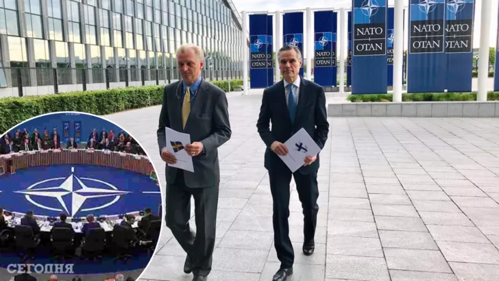 Посол Финлянди Клаус Корхонен и посол Швеции Аксель подали заявки на вступление в НАТО