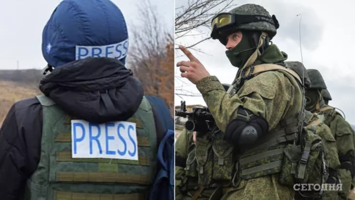 Оккупанты везут журналистов во временно оккупированные города Украины/Фото: коллаж: "Сегодня"