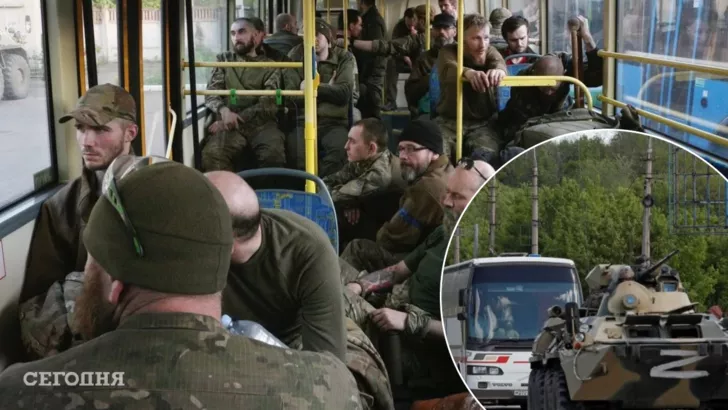 Российские оккупанты скрывают число эвакуированных с "Азовстали". Фото: коллаж "Сегодня"