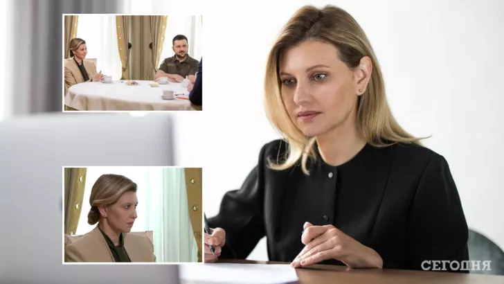 Первая леди вместе с президентом Украины провели совместное интервью ведущим телемарафона "Єдині новини"