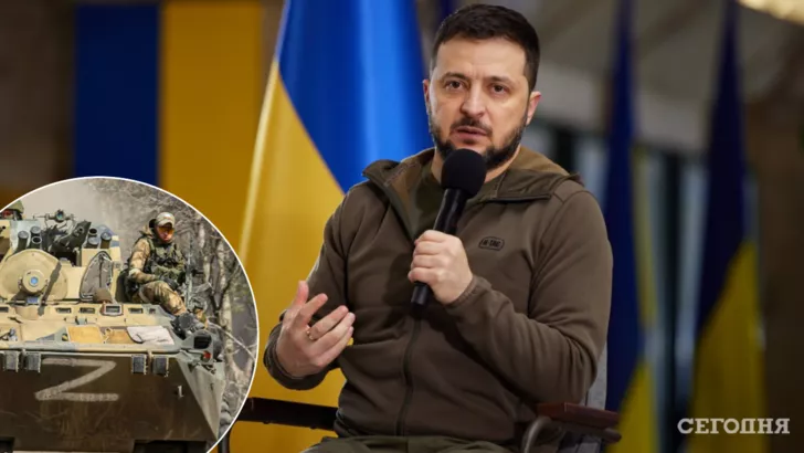 Зеленский рассказал, сколько техники оккупантов на Донбассе/Фото: коллаж: "Сегодня"