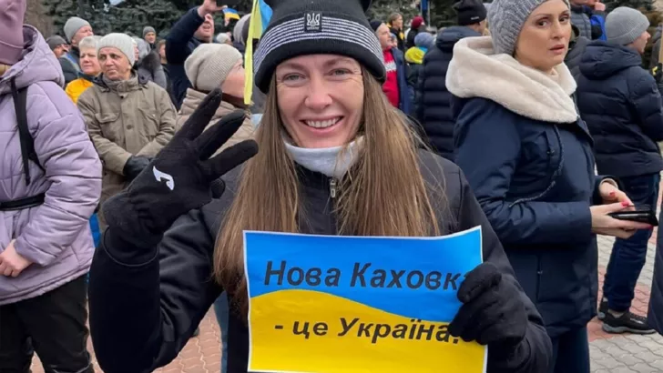 Ирина Петрова протестовала против оккупантов в Новой Каховке