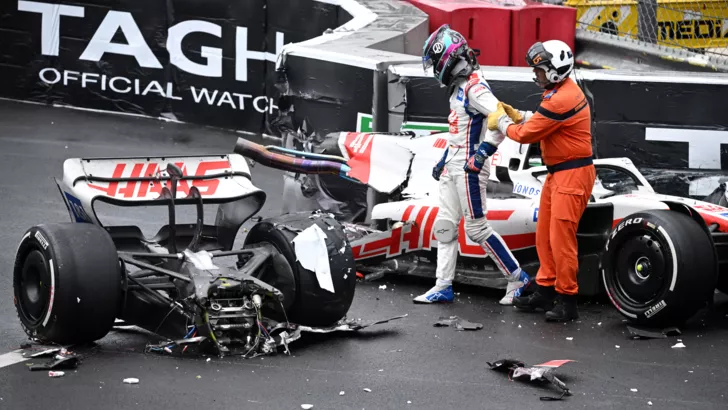 Жутка авария Мика Шумахера в Монако