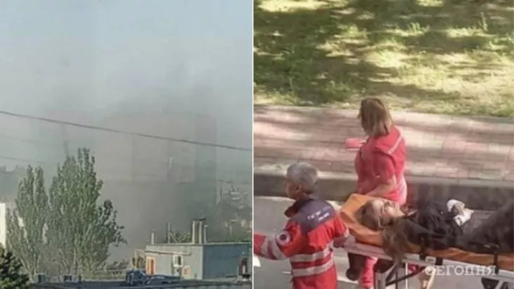 У Мелітополі після вибуху є постраждалі. Фото: "РІА Мелітополь", колаж "Сьогодні"