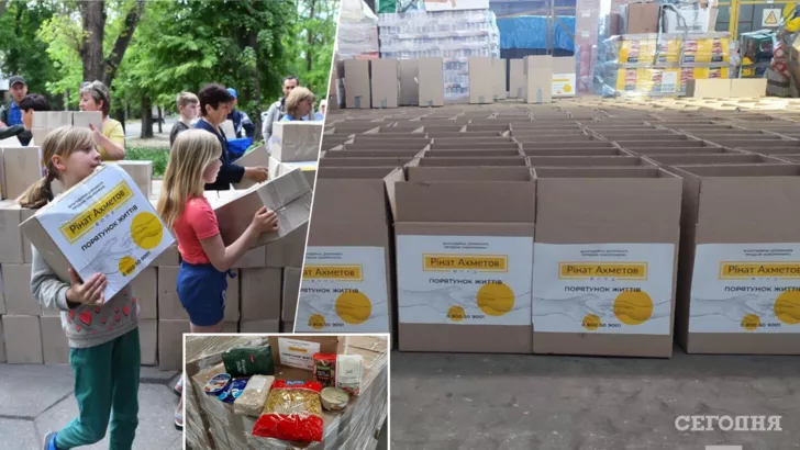 Переселенцы, проживающие в Киеве, получили гуманитарную помощь