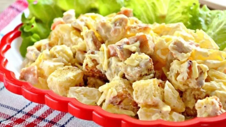 Рецепты салата с курицей и ананасами
