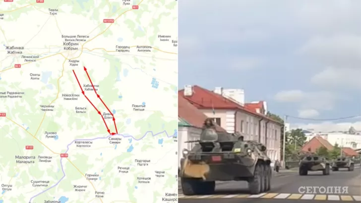 Білорусь підігнала військову техніку до кордонів з Україною.