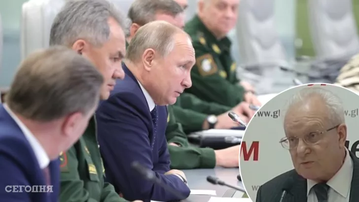 Володимир Василенко пояснив, чому режим Путіна має бути демонтований / Фото: kremlin.ru, wikimedia. Колаж: Сьогодні