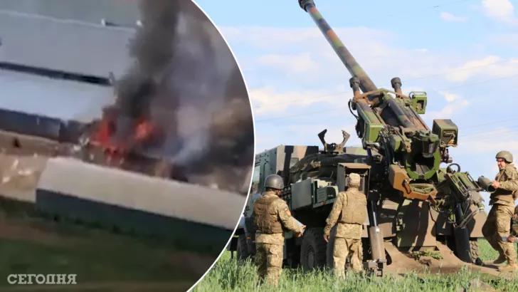 Артиллеристы ВСУ показали, как уничтожают склад с техникой оккупантов