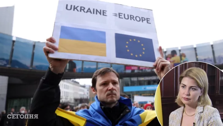 Стефанишина уверена, что никто в ЕС не сможет сказать Украине нет. Фото: коллаж "Сегодня"