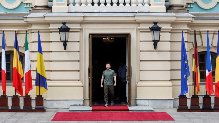 Зеленский встретил европейских коллег в Мариинском дворце. Фото Reuters