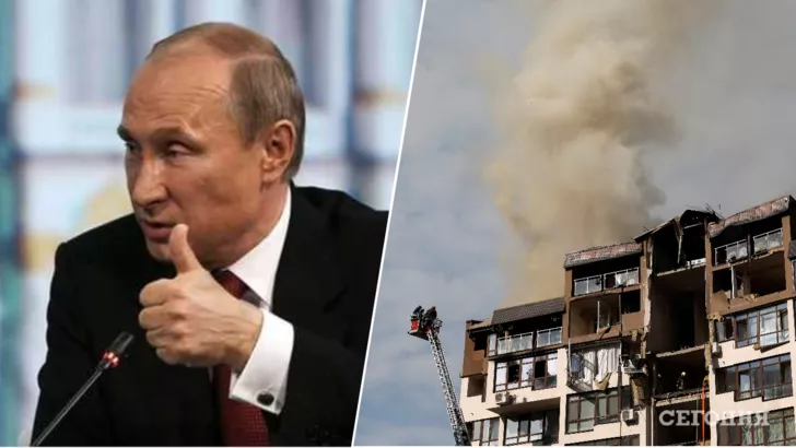 У Росії радіють, що бомблять столицю України. Фото: колаж "Сьогодні"