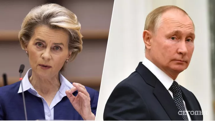 Урсула фон дер Ляйен хочет встретиться с Путиным. Фото: коллаж "Сегодня"