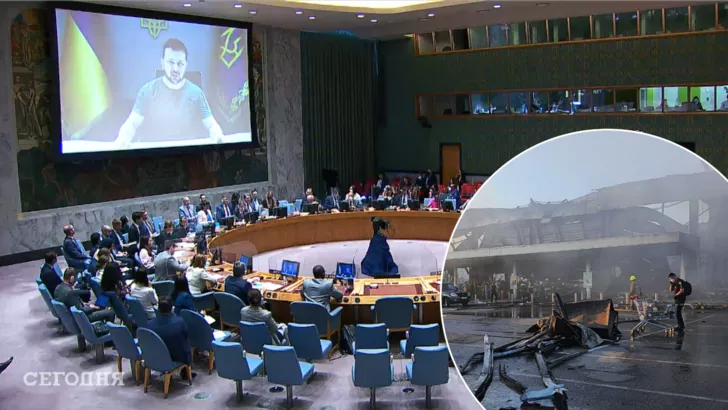 Зеленський виступив на Радбезі ООН/Фото: колаж: "Сьогодні"