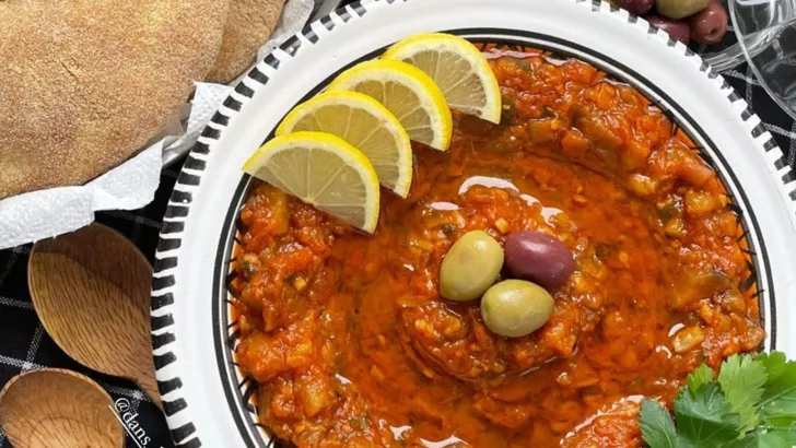 Рецепт марокканского салат из баклажанов заалука
