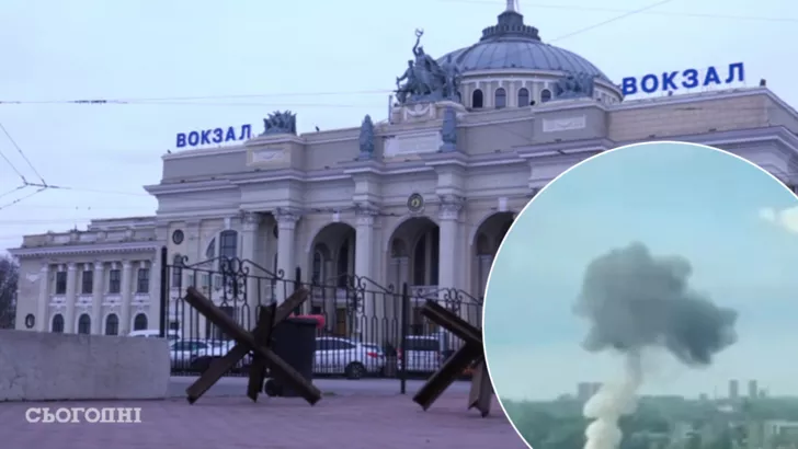 В Одессе  взрыв. Коллаж "Сегодня"