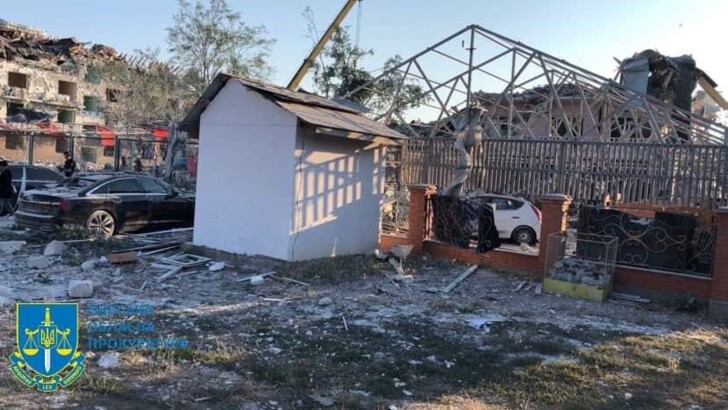 Разрушения на базе отдыха в Сергеевке Одесской области. Фото Офис Генпрокурора