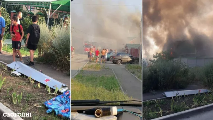 В Таганроге падение беспилотника спровоцировало пожар