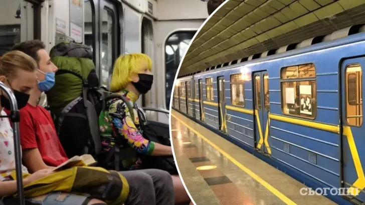 В вагонах столичного метро киевлян до сих пор просят правильно носить маски, фото УНИАН/ коллаж "Сегодня"
