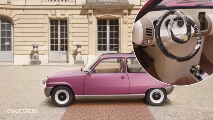 Культовая модель Renault 5 отмечает 50-летие новым дизайном: теперь это ядовито-розовый электромобиль с мраморным рулем