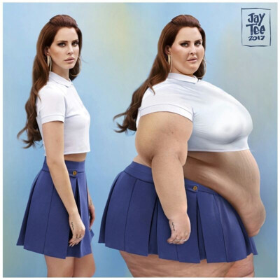 Как бы выглядели мировые звезды с лишним весом | Фото: instagram.com/jaytee_fa_artist