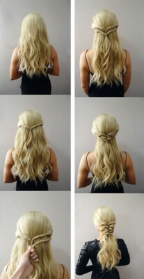 Простая прическа за 5 минут на длинные волосы | Фото: Pinterest