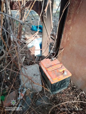 В Запорожье на краже аккумуляторов задержали местного жителя | Фото: Нацполиция