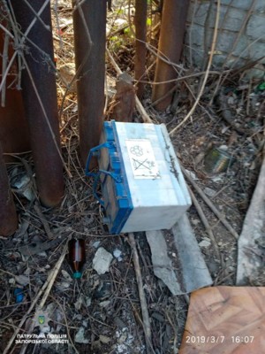 В Запорожье на краже аккумуляторов задержали местного жителя | Фото: Нацполиция