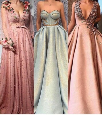 Варианты выпускных платьев с декором: жемчугом, стразами и вышивкой | Фото: Pinterest