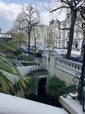 Фото с места нападения на украинского дипломата в Лондоне | Фото: Twitter