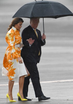 Меланія і Дональд Трамп під час офіційного візиту до Японії | Фото: AFP