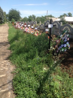 После очистки Славянска от боевиков в городе остались разрушения и могилы замученных людей | Фото: Facebook
