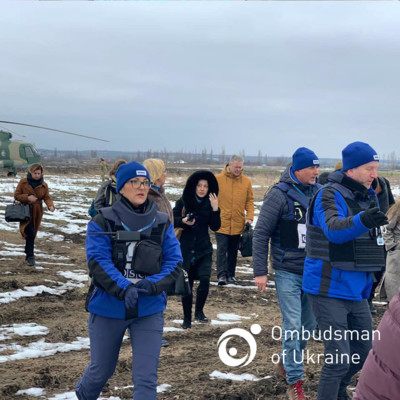 Візит Еді Рами на Донбас. Фото: сторінка Людмили Денисової в Facebook і прес-служба ДПСУ