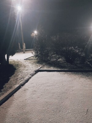У Семенівці Сумської області випав перший сніг/Фото: Facebok-сторінка Рідна Семенівка