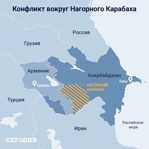 Карта карабаха новая на сегодня