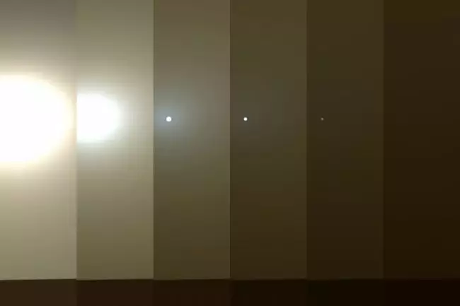 Небо Марса с камеры Opportunity во время начала пыльной бури