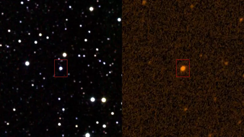 Звезда KIC 8462852 в инфракрасном (2MASS) и ультрафиолетовом (GALEX) диапазонах