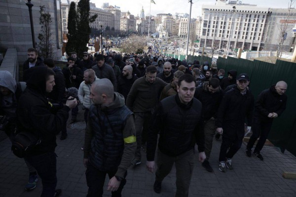 Столкновения между представителями партии "Национальный корпус" и правоохранителями в Киеве, 9 марта 2019 года. Фото: nationalcorps.org