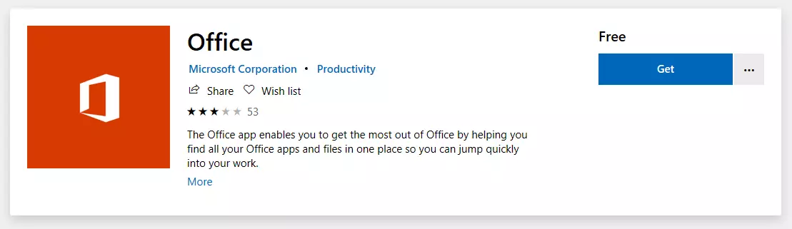 MS Office доступен для загрузки в Microsoft Store