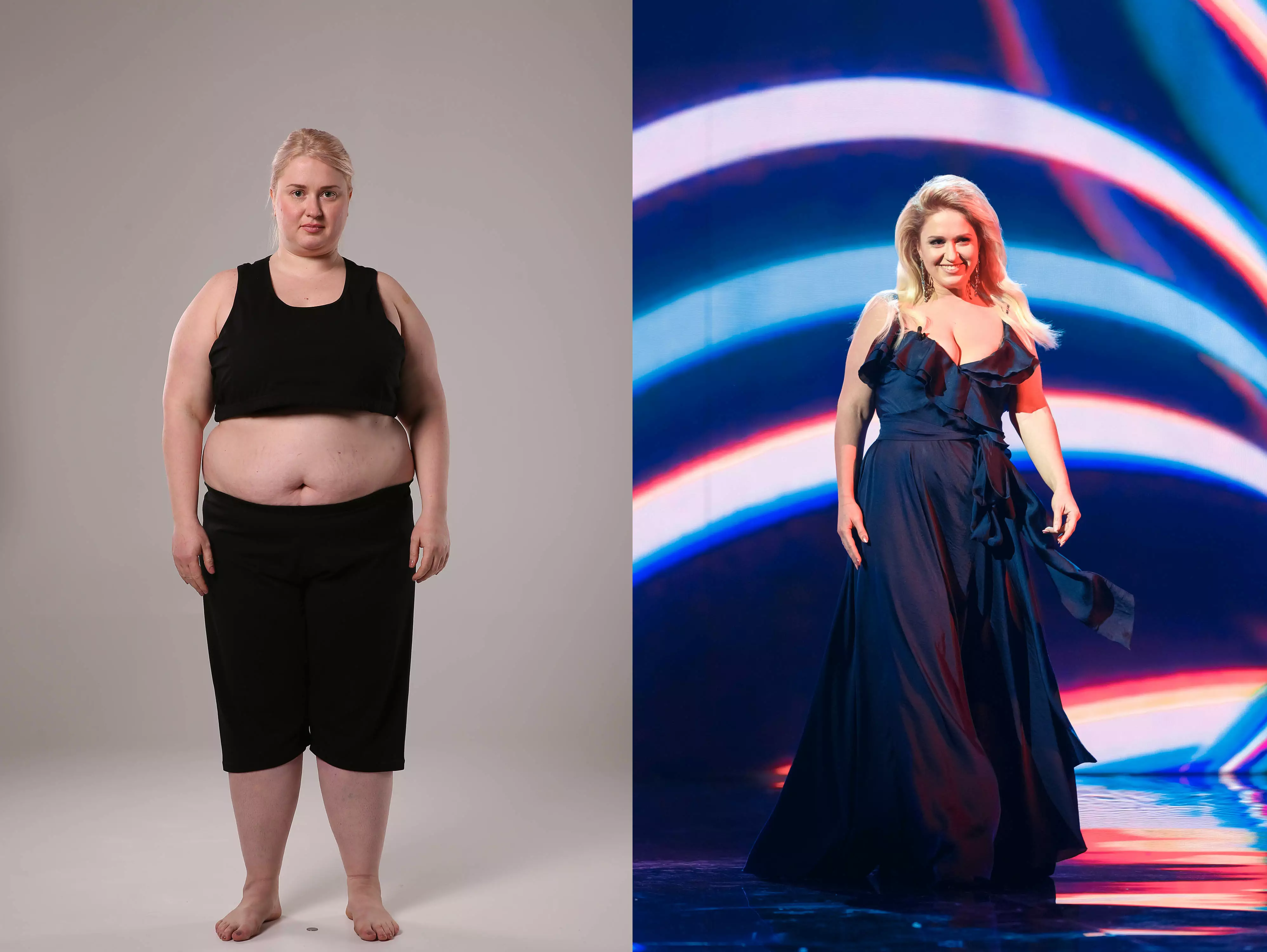Алина Буць до и после похудения